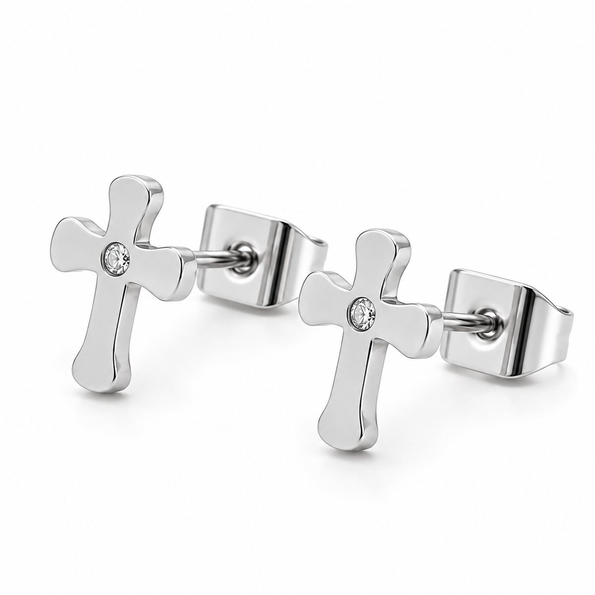 Faithful Cross Stud Earrings