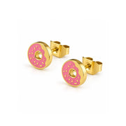 Frosted Donut Stud Earrings