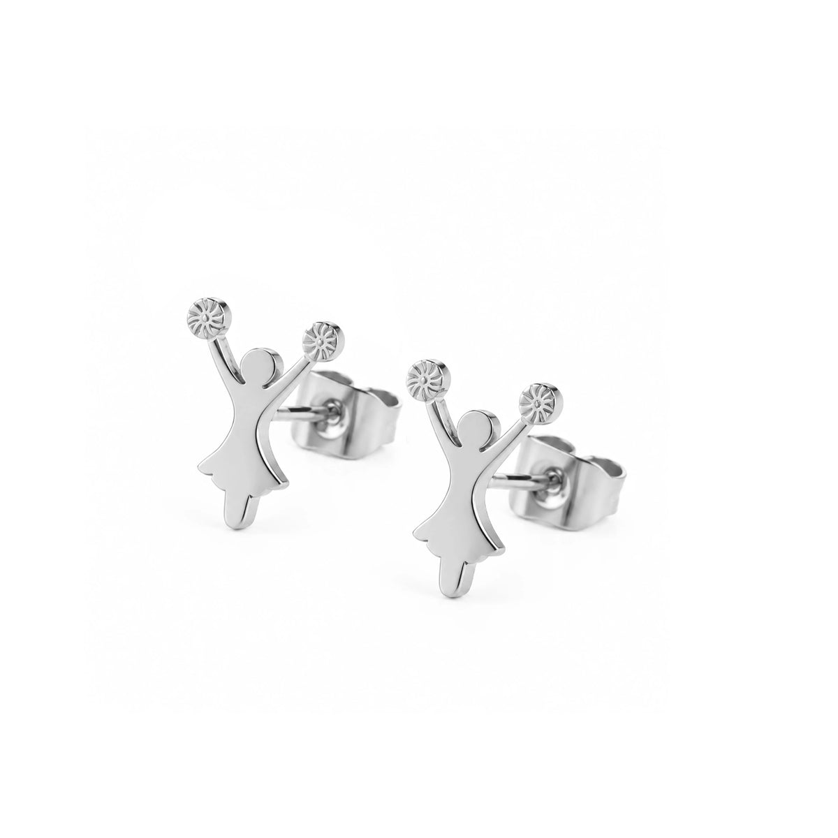 Tiny Cheerleader Stud Earrings