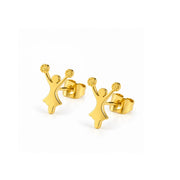 Tiny Cheerleader Stud Earrings