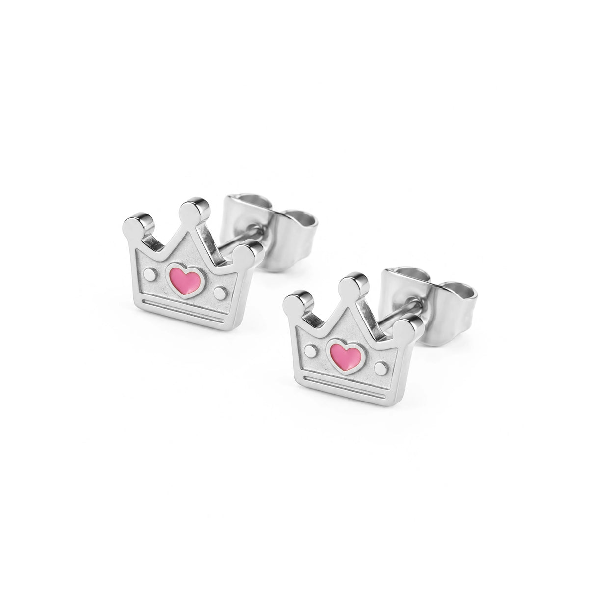 Princess Crown Stud Earrings