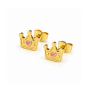 Princess Crown Stud Earrings