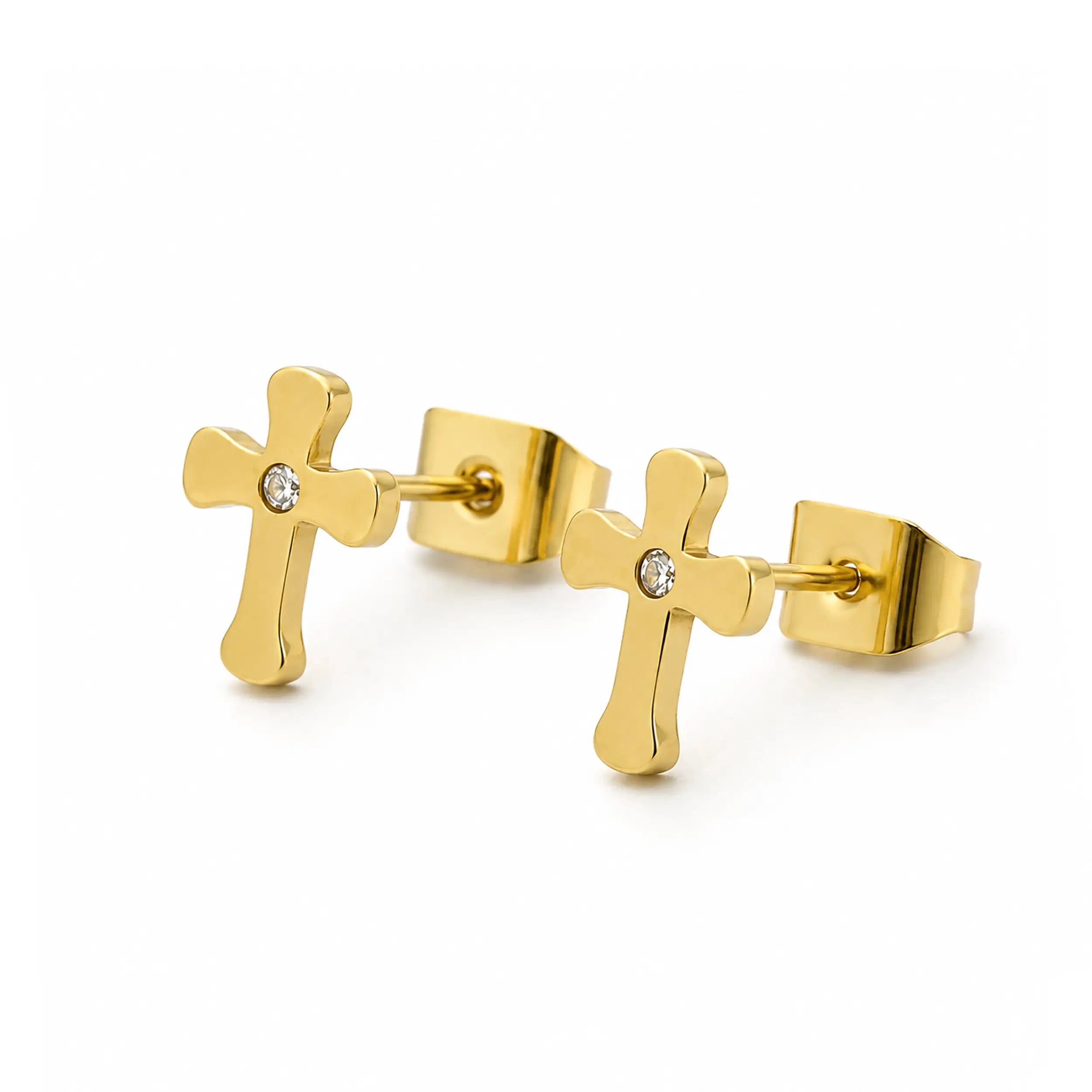 Faithful Cross Stud Earrings