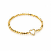 Sparkle Heart Pendant Bracelet
