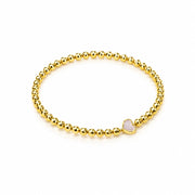 Mother of Pearl Heart Pendant Bracelet