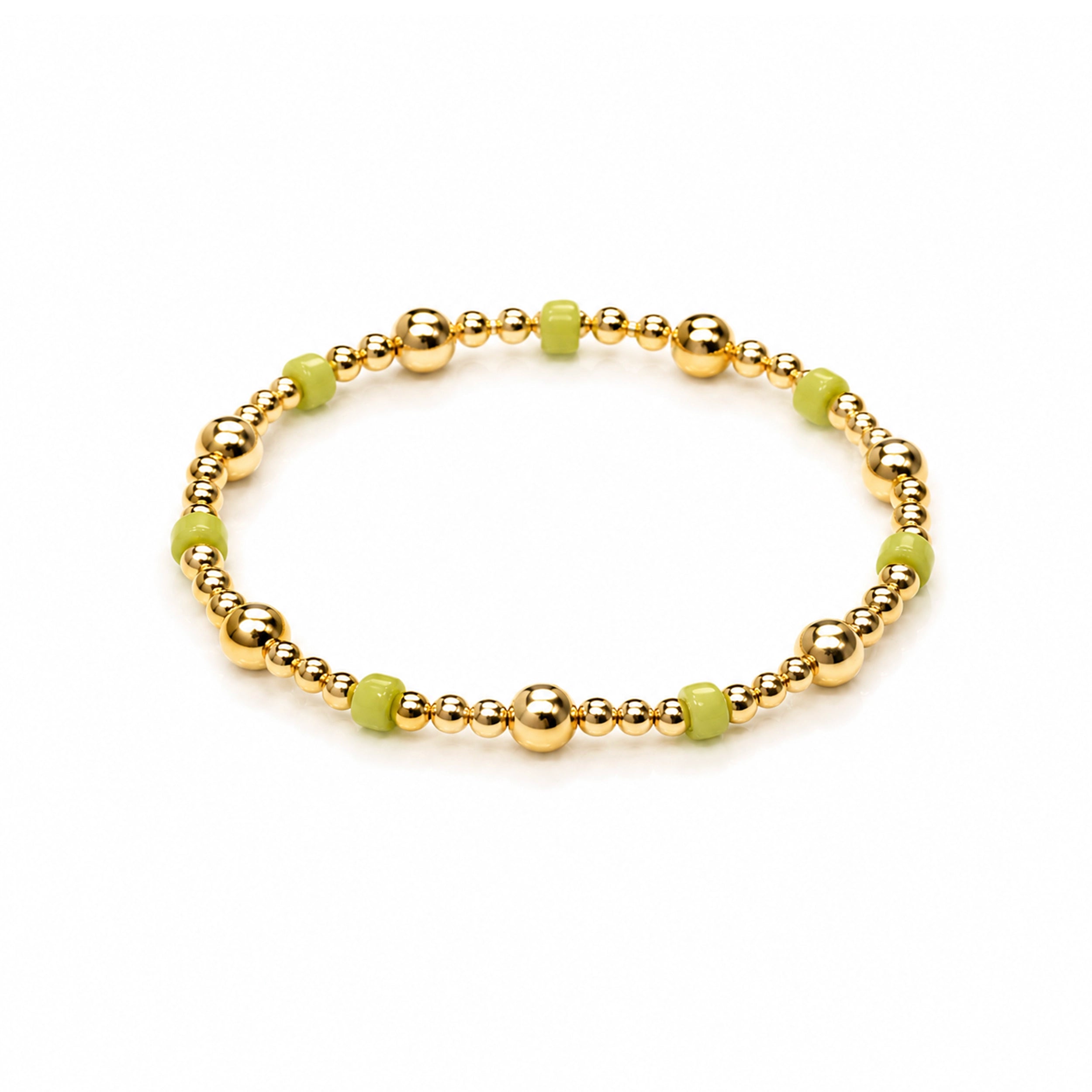 Lime Green Bead Bracelet