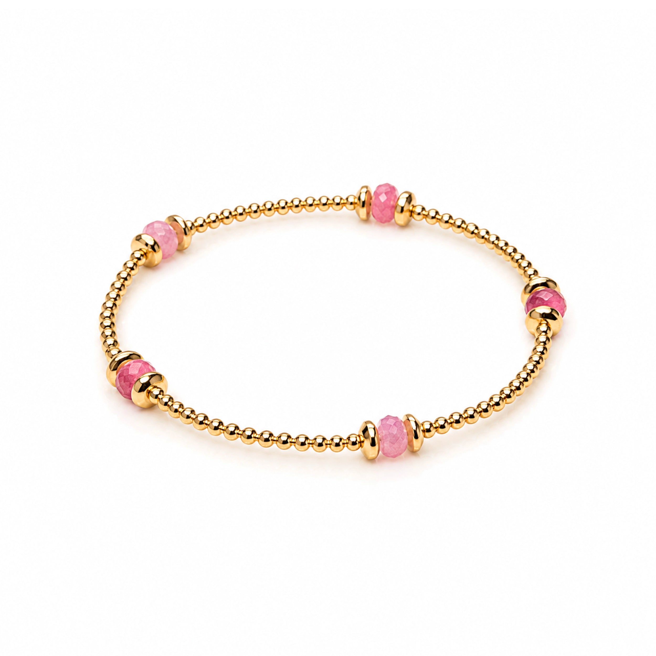 Pink Spacer Bead Bracelet