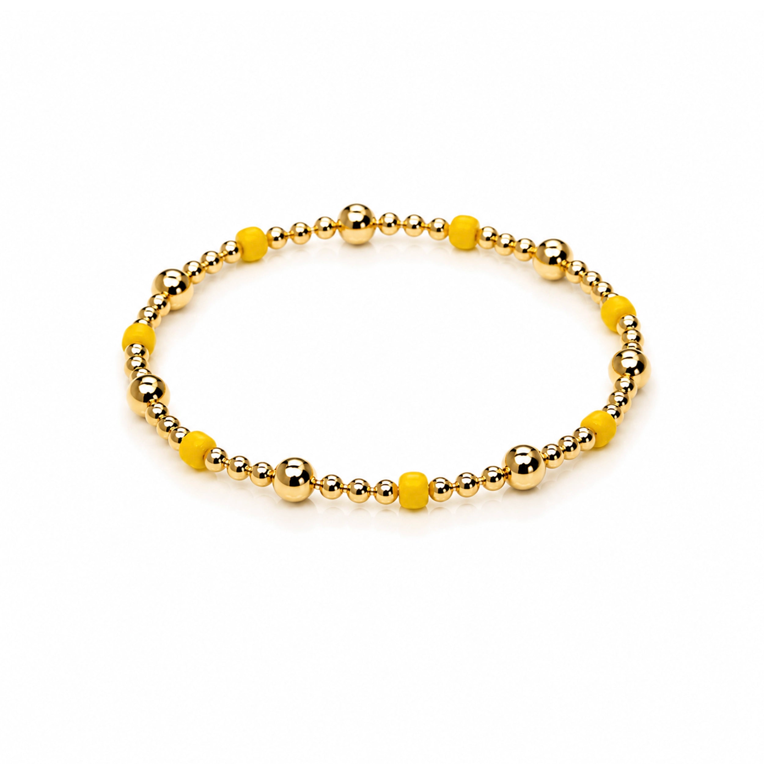 Lemon Yellow Bead Bracelet