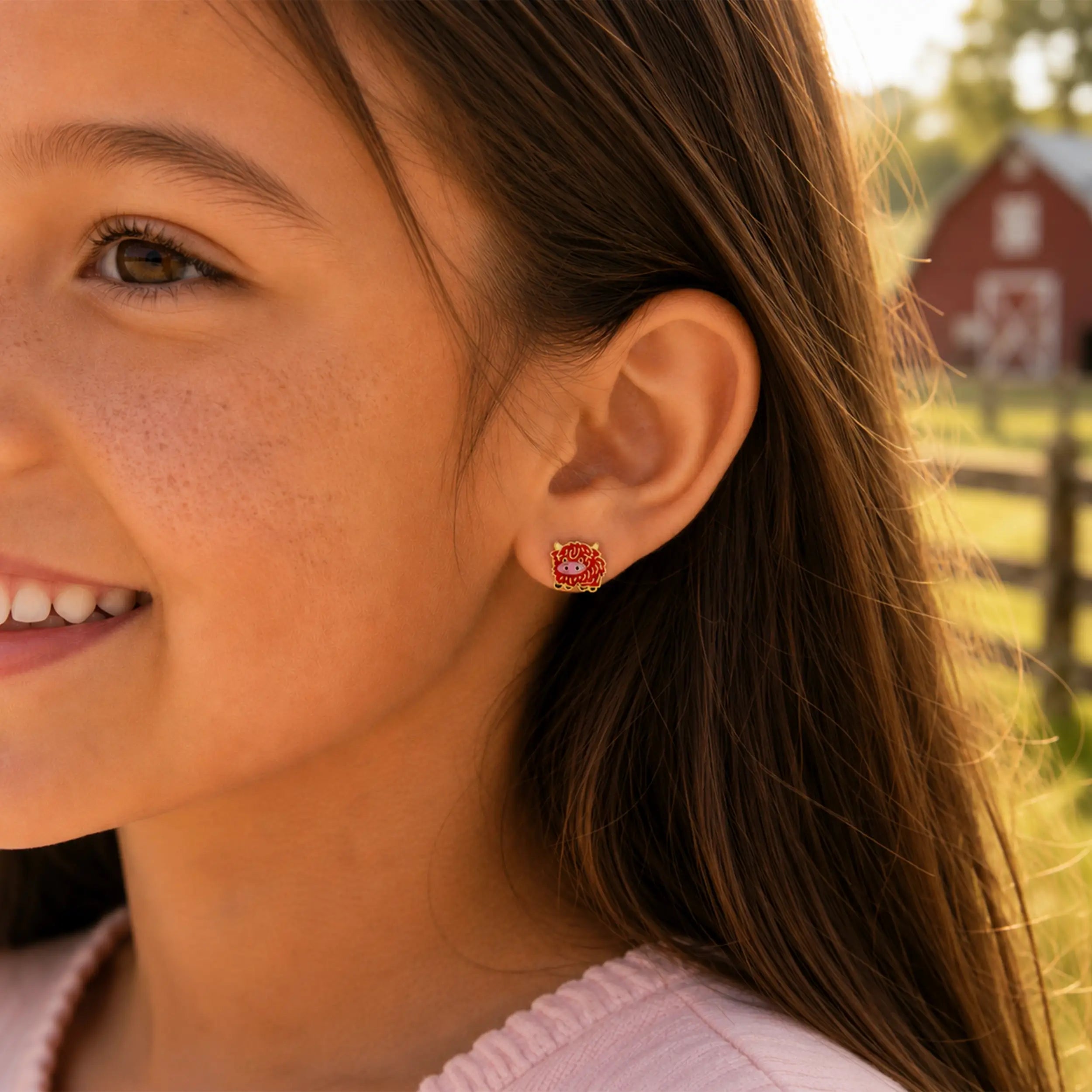 Highland Cow Stud Earrings