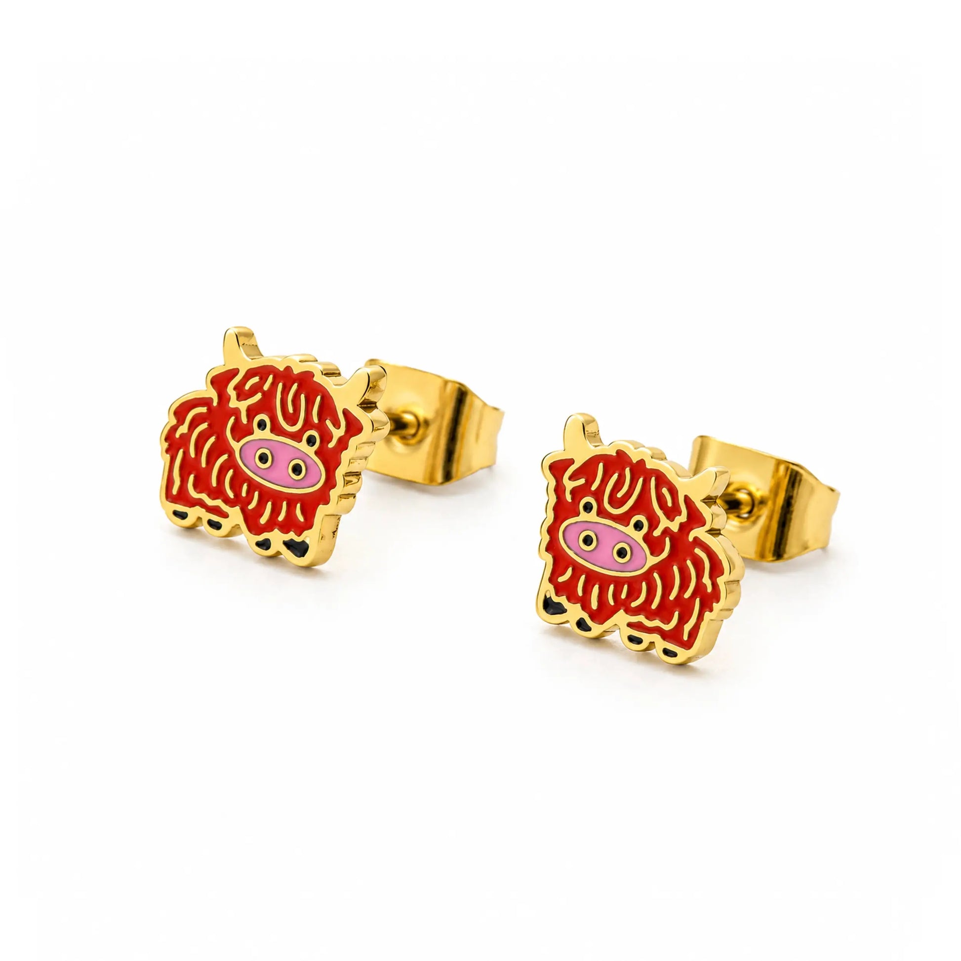Highland Cow Stud Earrings