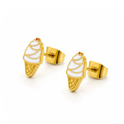 Ice Cream Cone Stud Earrings
