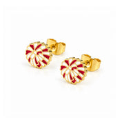 Pom Pom Spirit Stud Earrings - Red