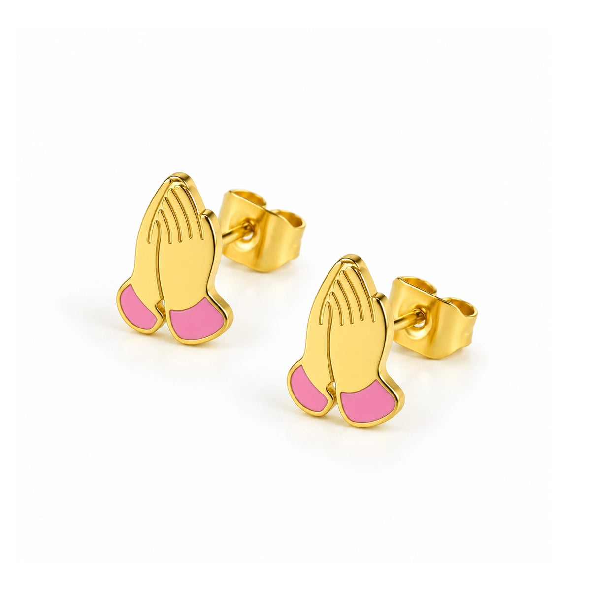 Praying Hands Stud Earrings