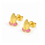 Praying Hands Stud Earrings