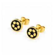 Soccer Days Stud Earrings - Black