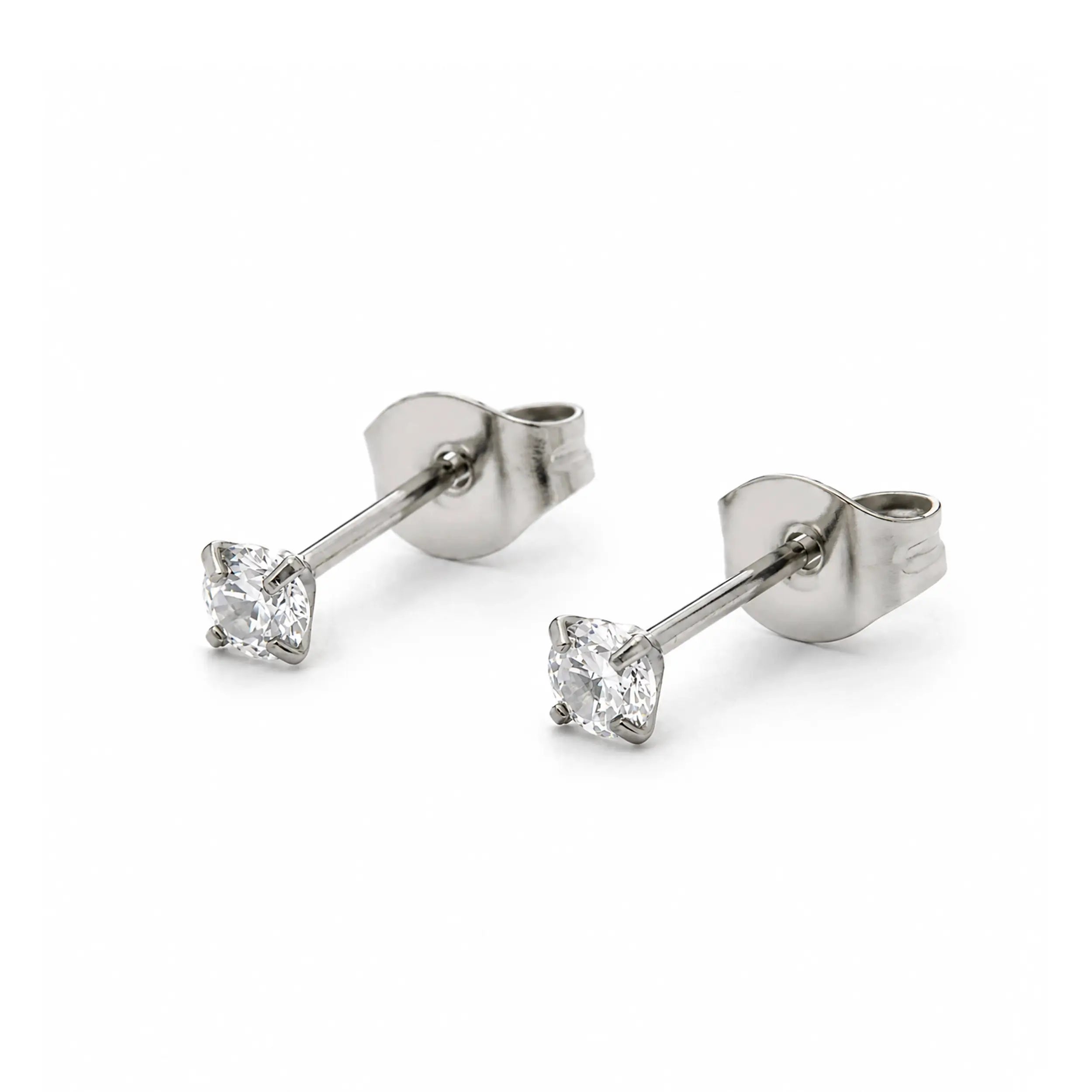 Sparkle Stud Earrings - Silver
