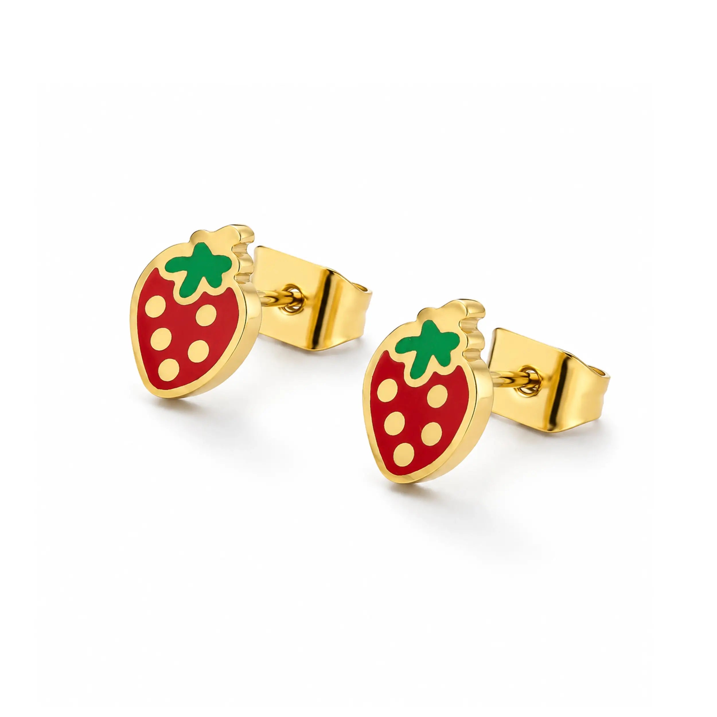 Summer Strawberry Stud Earrings
