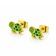 Tiny Turtle Stud Earrings